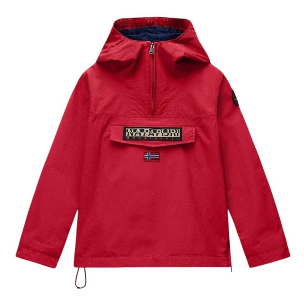 Napapijri Childrens/Kids Rainforest Half Zip Long-Sleeved Jacket / Red
